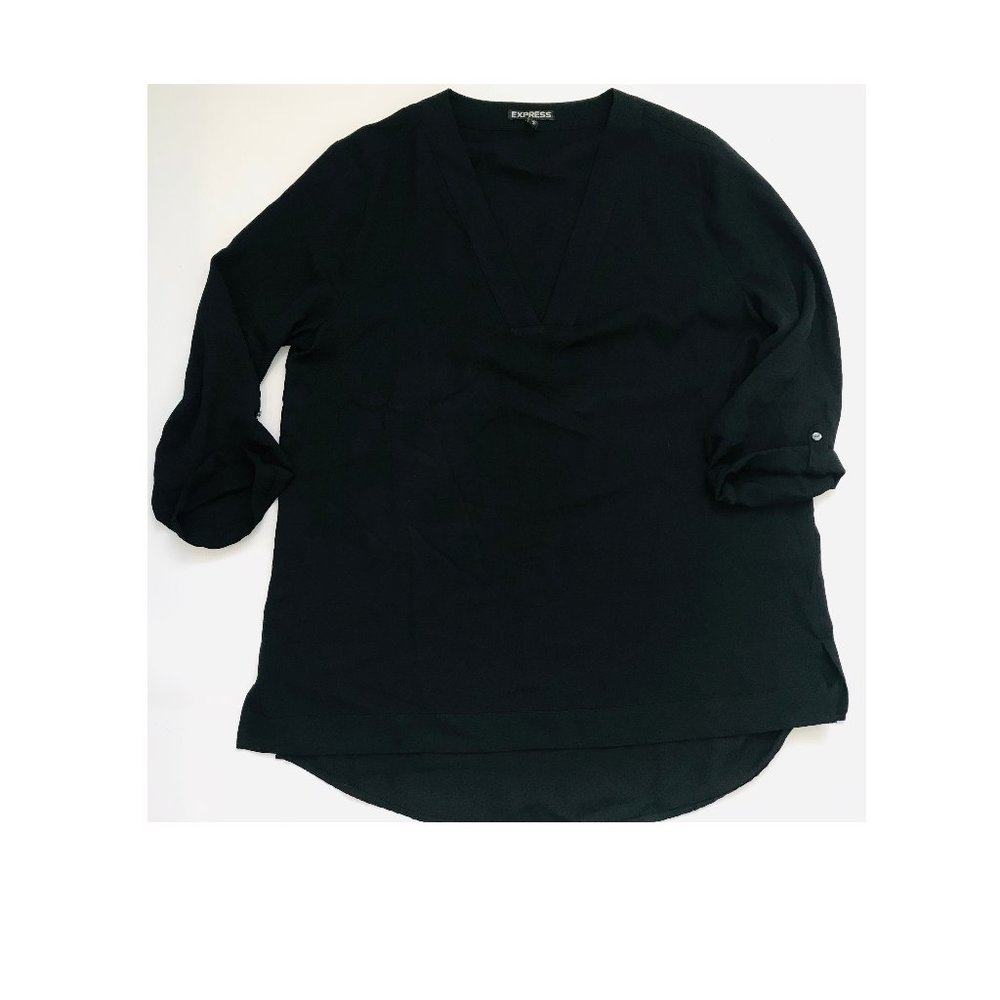 Express V-necck black tunic size M